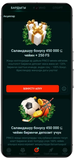 Pinco bonus